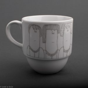 kubek porcelanowy "srebrne Panie"