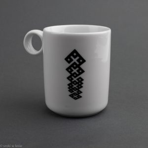 kubek porcelanowy "plecionka"
