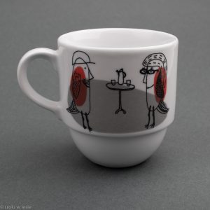 kubek porcelanowy "kawa z ptactwem"