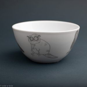 miska porcelanowa "srebrne ptactwo"
