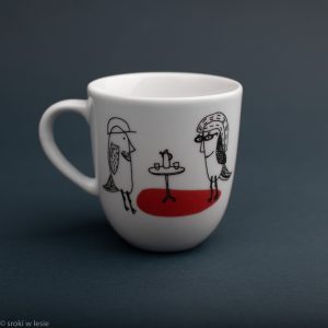 kubek porcelanowy "kawa z ptactwem"