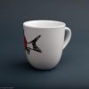 Kubek porcelanowy "czarny szczupak z czerwoną plamą" - Image 3