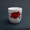Kubek porcelanowy "czarny szczupak z czerwoną plamą" - Image 2