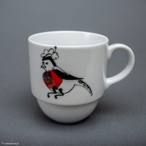 Kubek porcelanowy z dzierlatką i sową