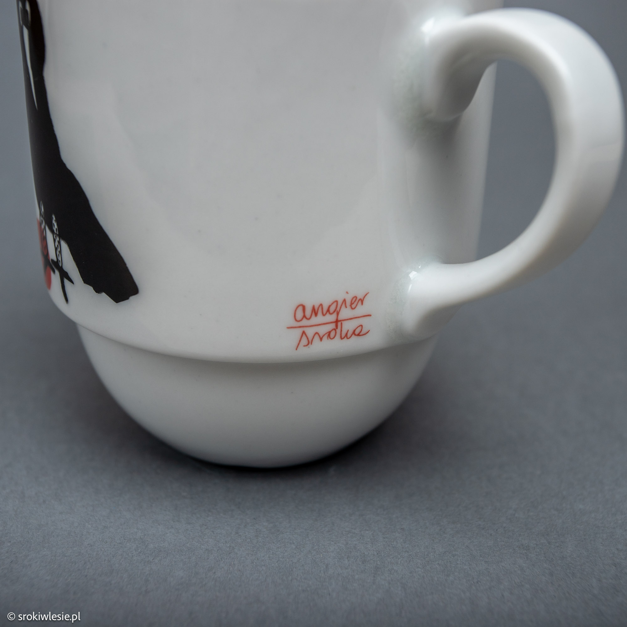 Kubek porcelanowy z krukiem - obrazek 5