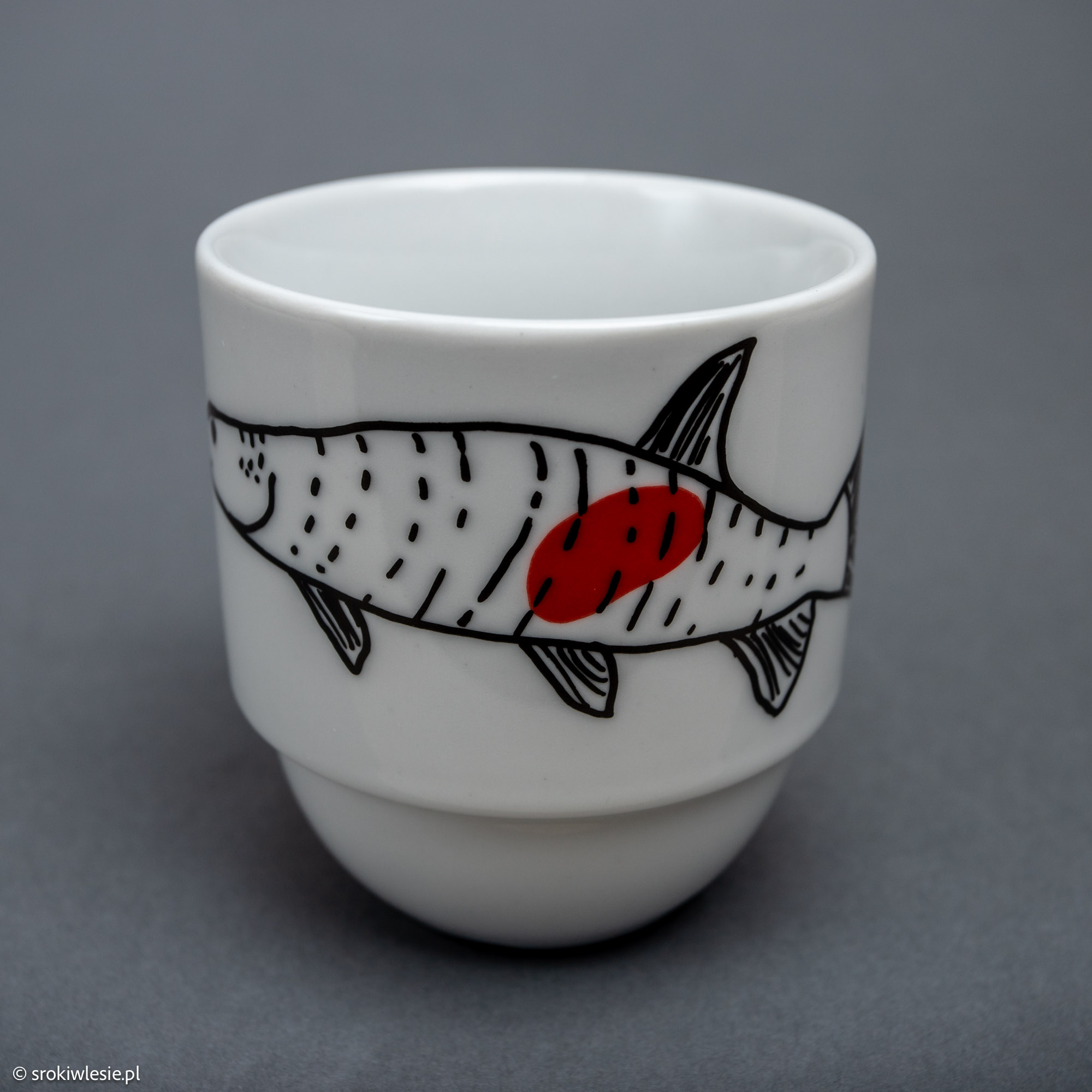 Kubek porcelanowy ze szczupakiem - obrazek 2
