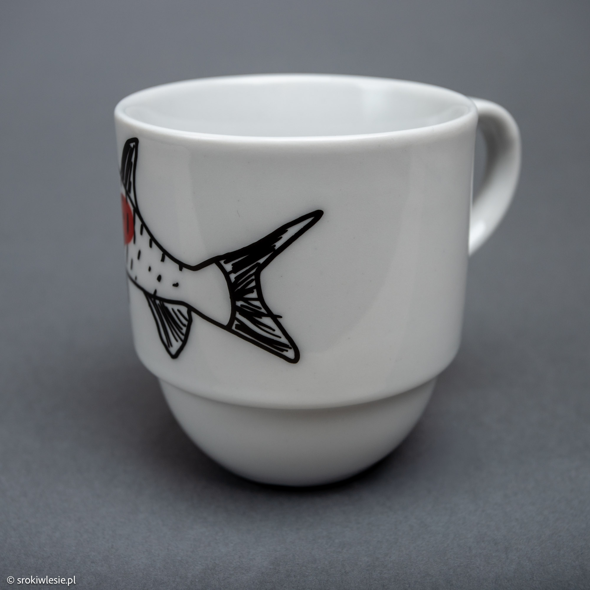 Kubek porcelanowy ze szczupakiem - obrazek 4