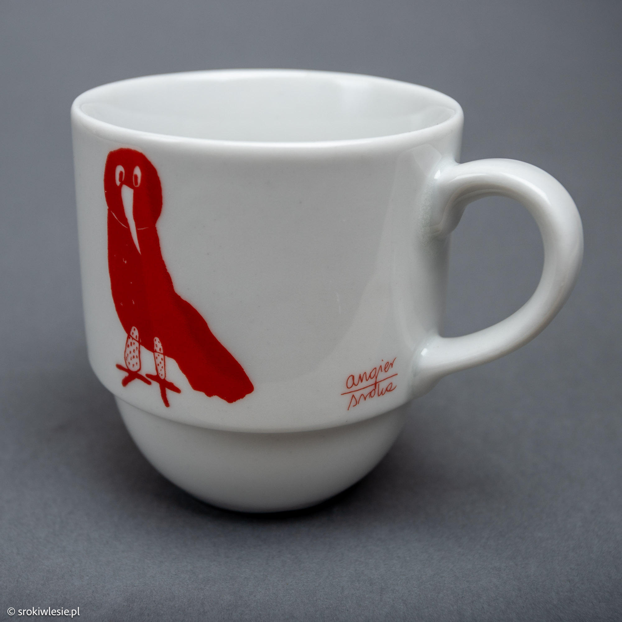 Kubek porcelanowy z KRUKIEM - obrazek 4