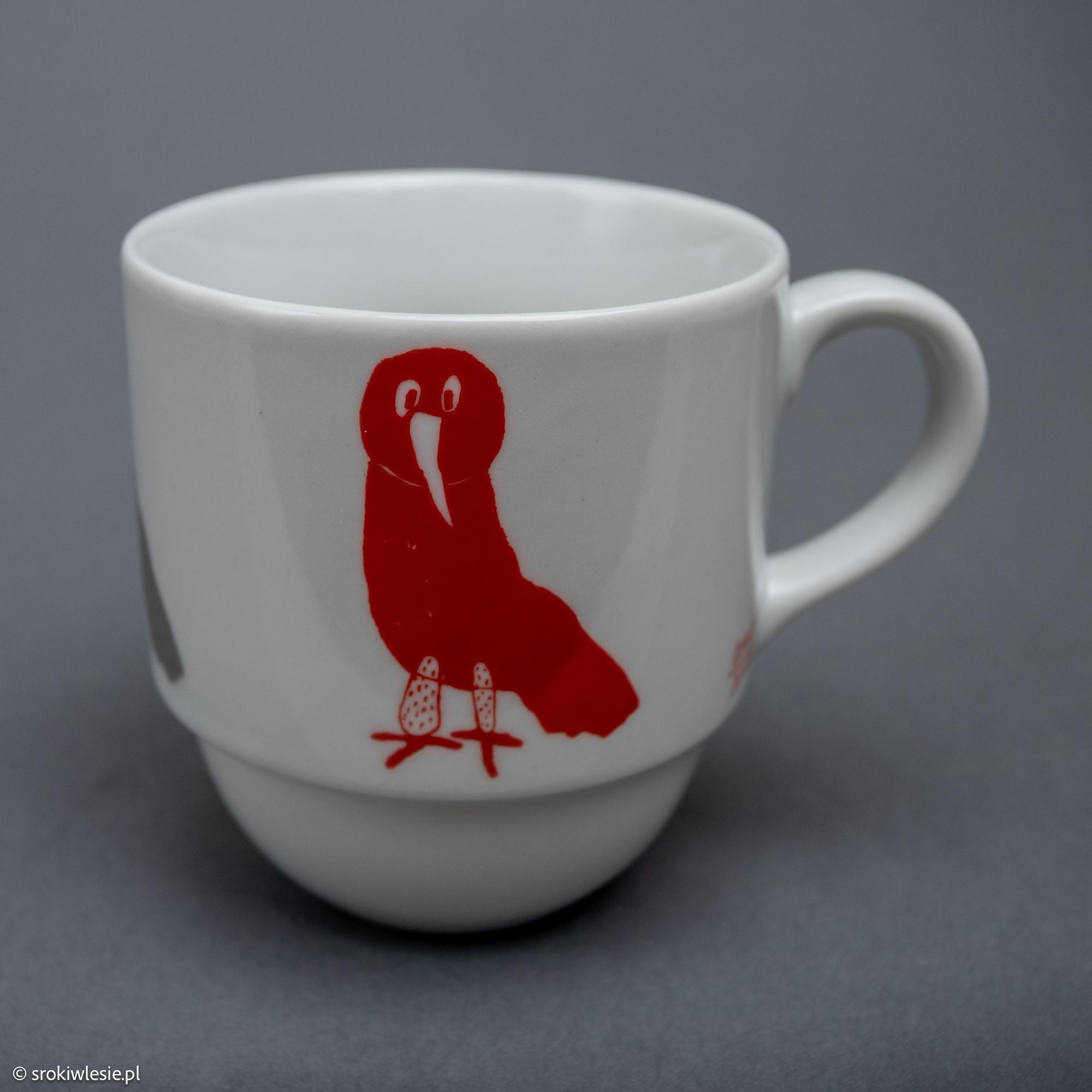 Kubek porcelanowy z KRUKIEM - obrazek 2