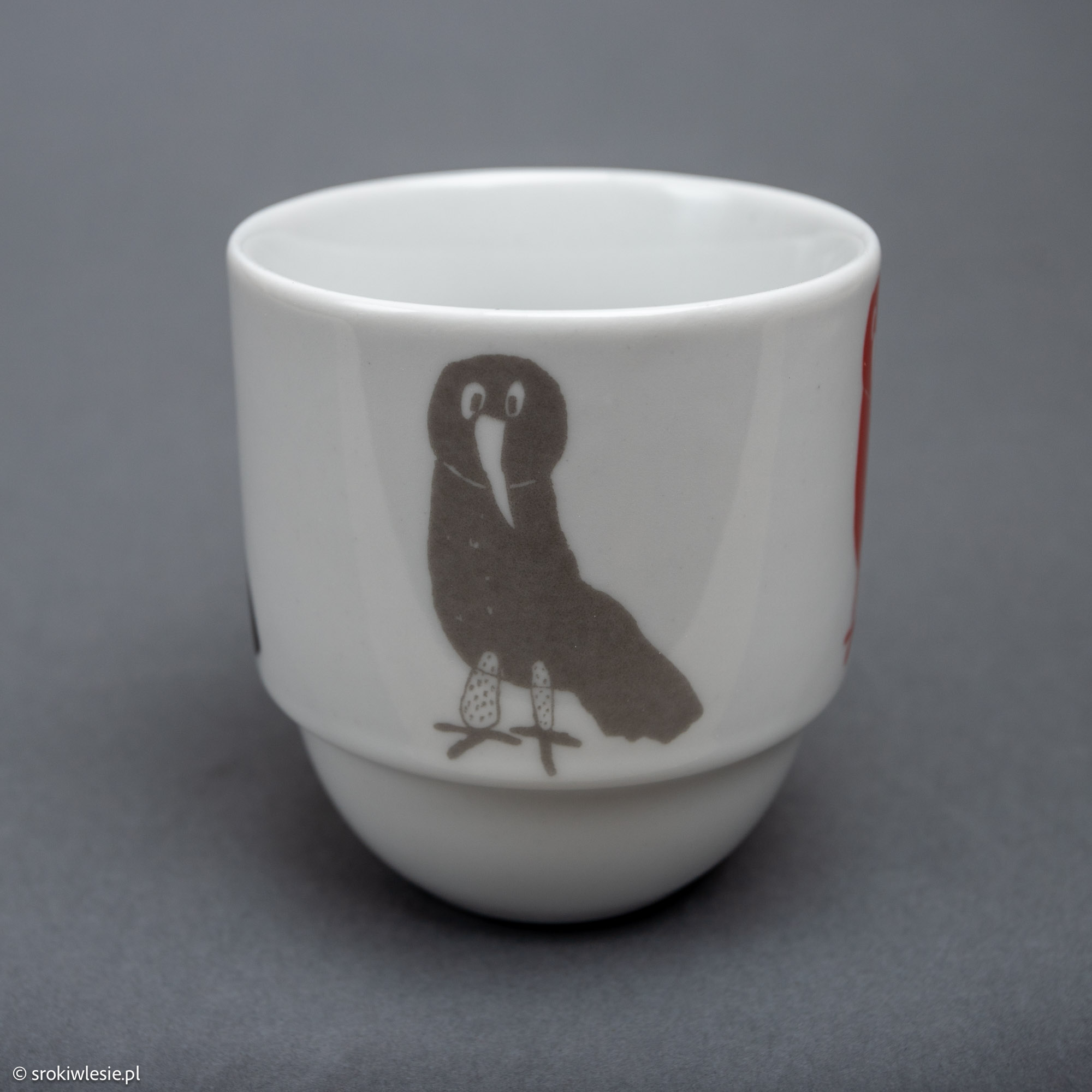 Kubek porcelanowy z KRUKIEM - obrazek 3