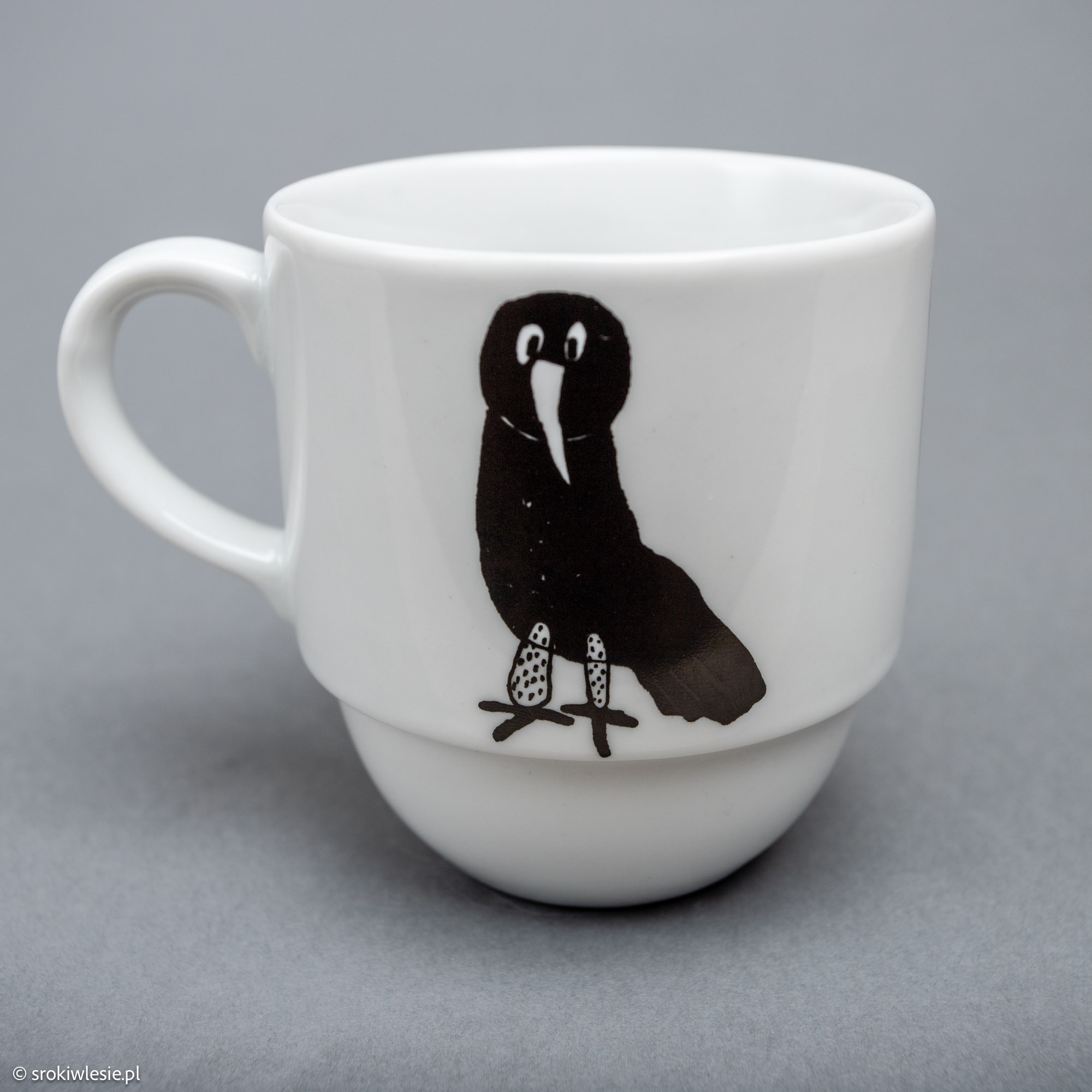 Kubek porcelanowy z KRUKIEM
