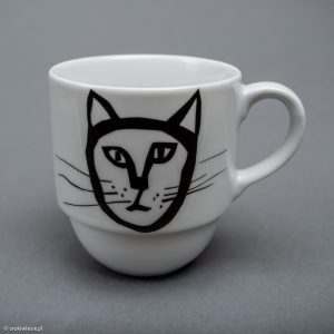 Kubek porcelanowy z kotem TAK