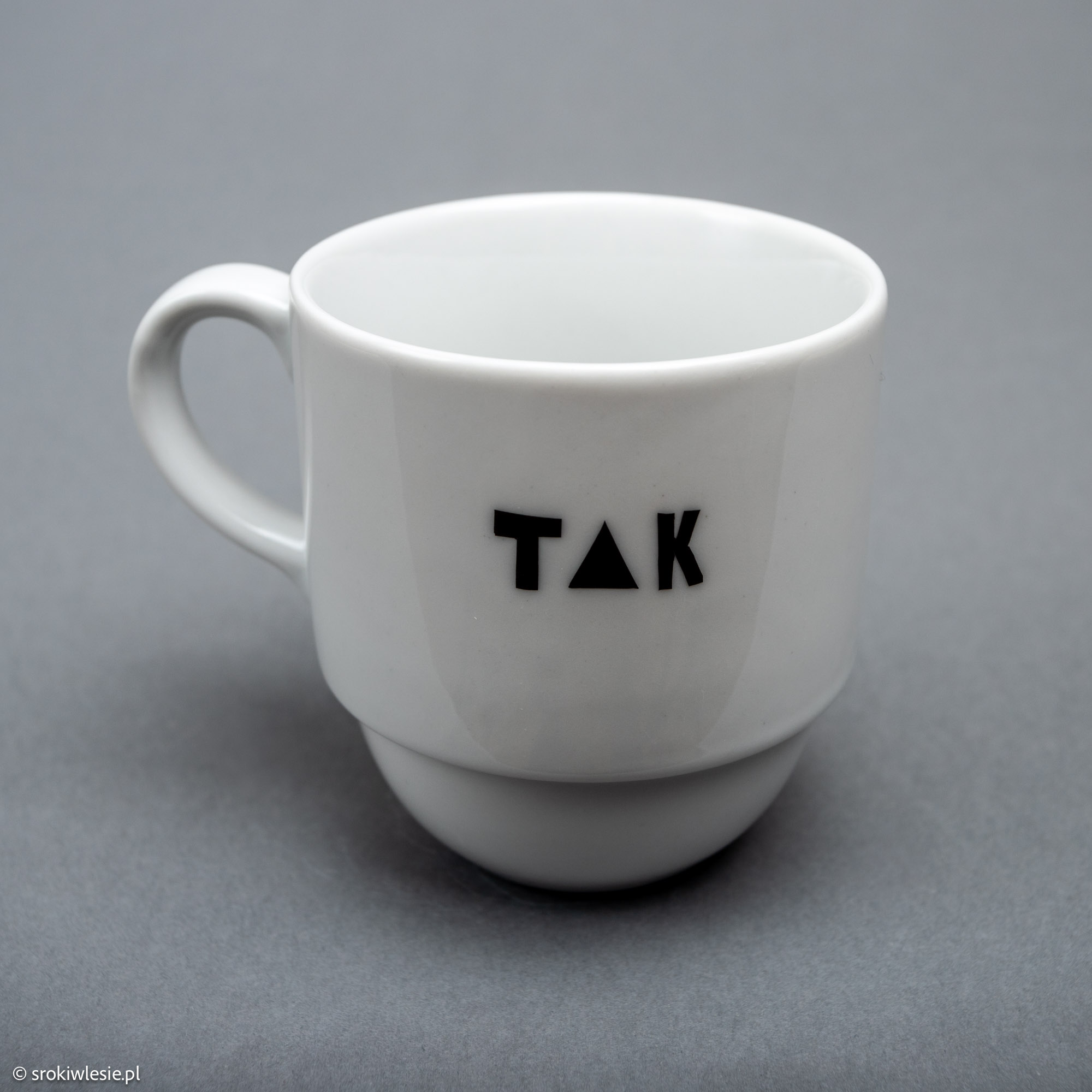 Kubek porcelanowy z kotem TAK - obrazek 2