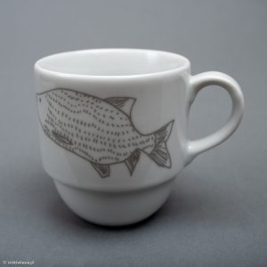 Kubek porcelanowy z karpiem i sumem